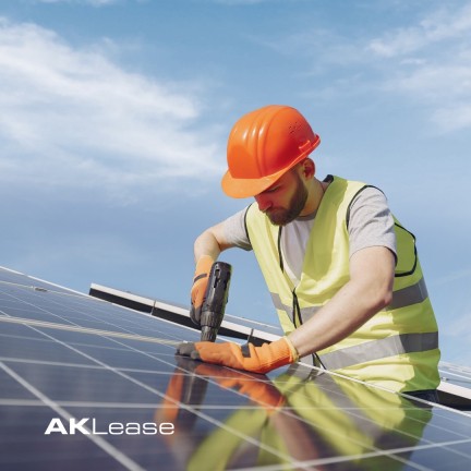 AKLease working on solar panel 2